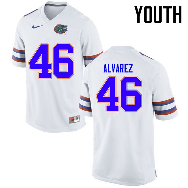 Florida Gators Youth #46 Harry Gornto V College Football Jerseys White